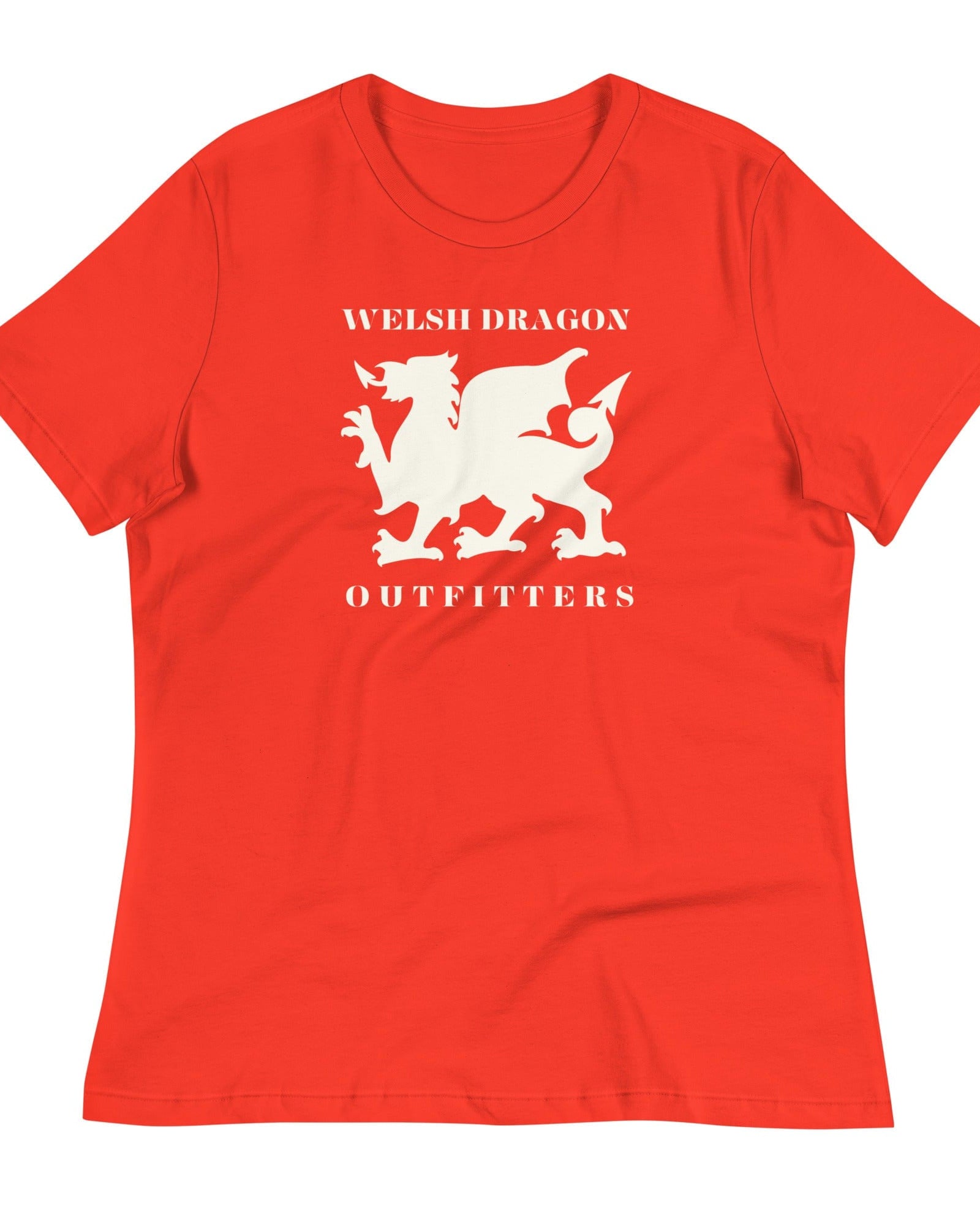 Welsh Dragon Outfitters T-shirt | Women's Relaxed Poppy / S Shirts & Tops Jolly & Goode