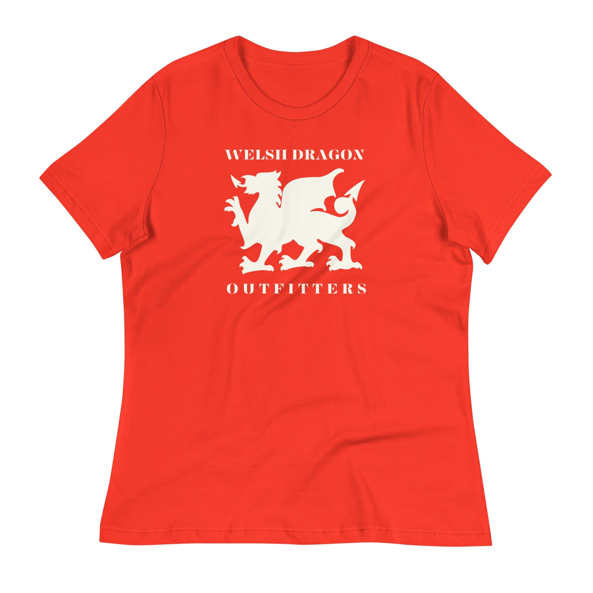 Welsh Dragon Outfitters T-shirt | Women's Relaxed Poppy / S Shirts & Tops Jolly & Goode