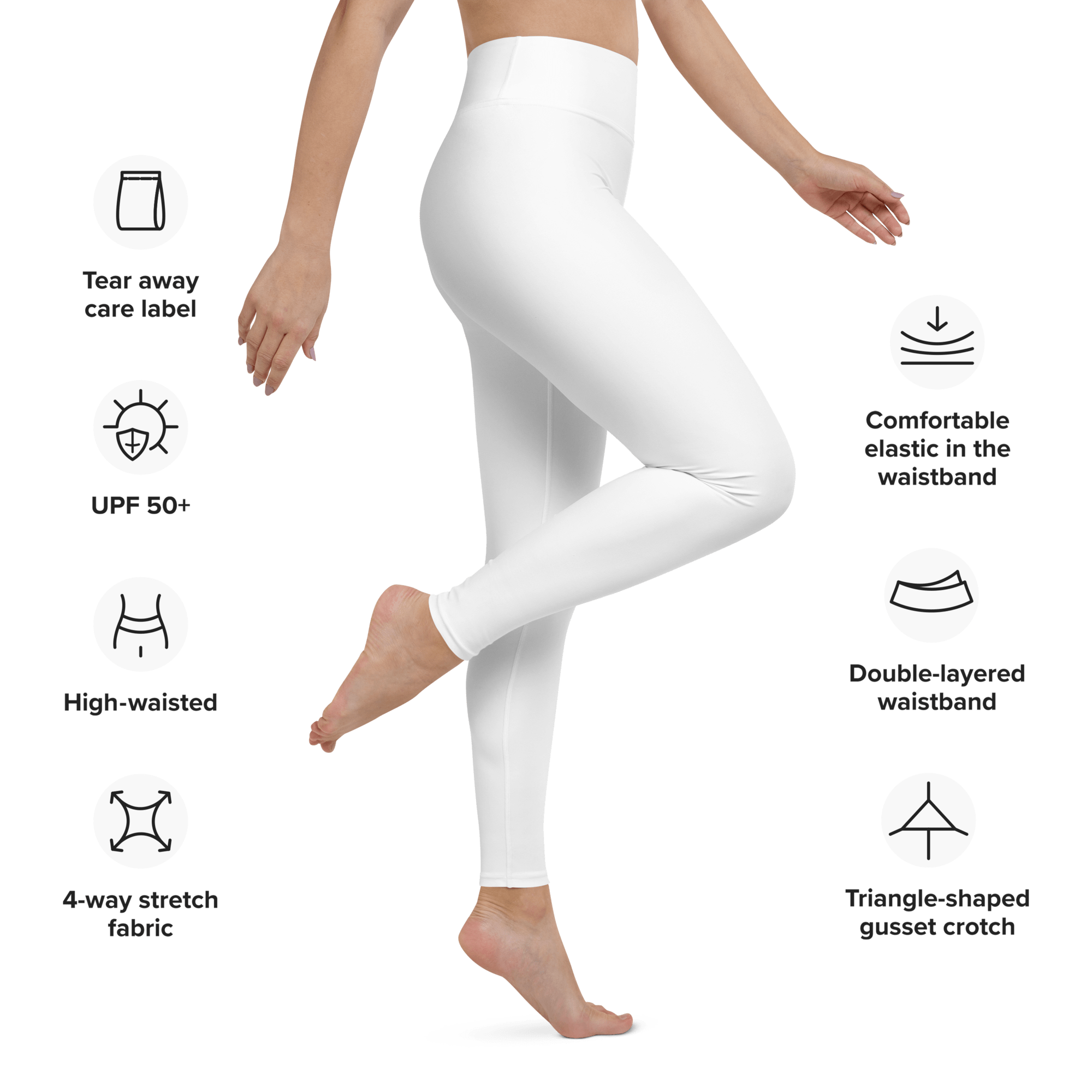 White On White Yoga Leggings Yoga & Pilates Jolly & Goode