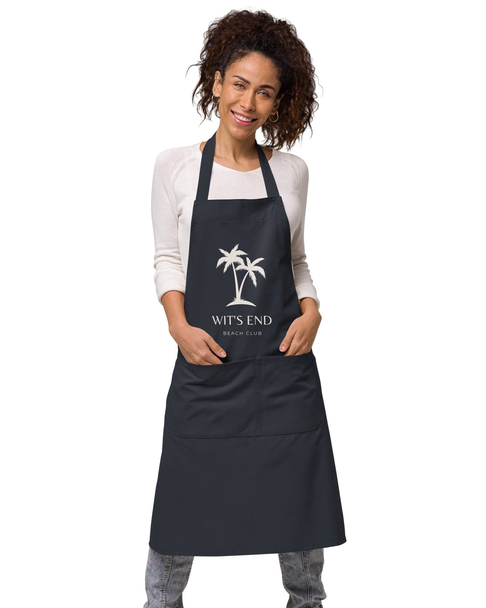 Wit's End Apron | Organic Cotton Navy Aprons Jolly & Goode