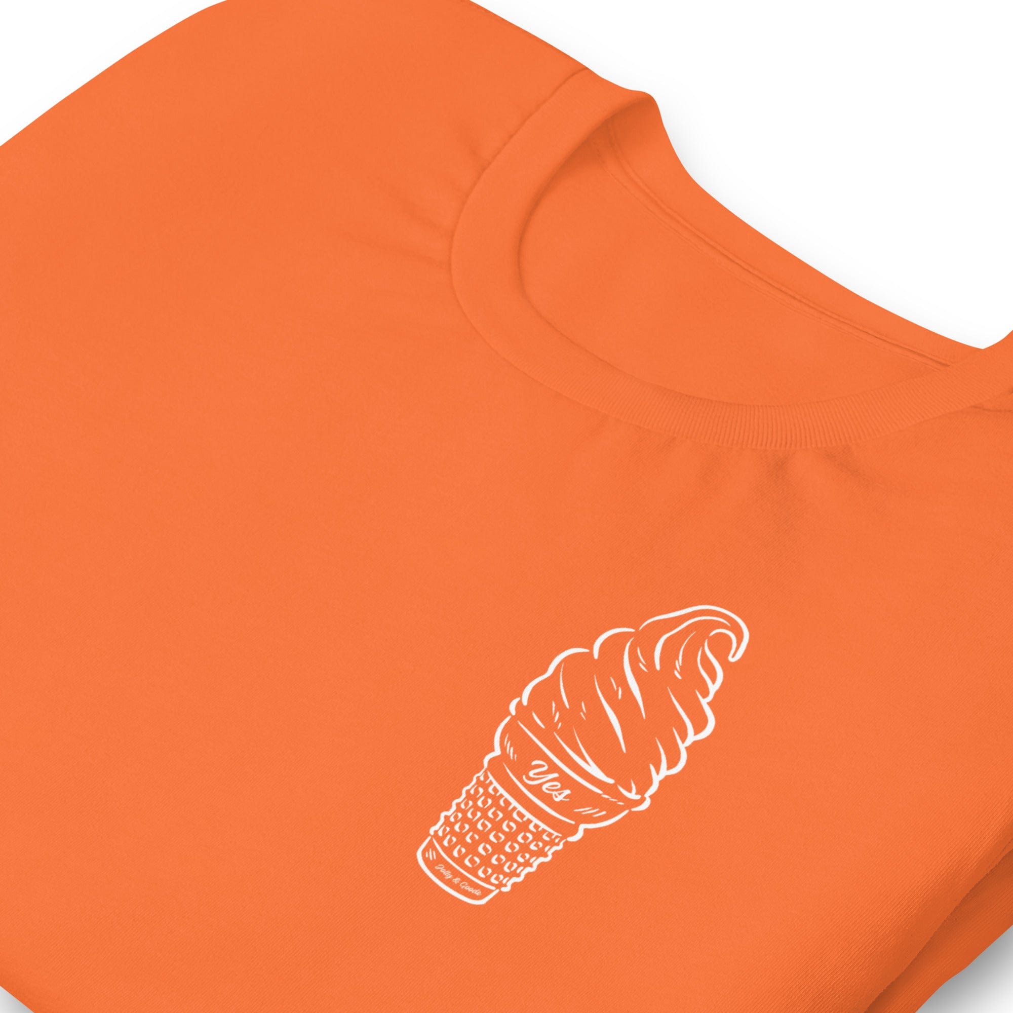 Yes Ice Cream Cone T-shirt Orange / S Shirts & Tops Jolly & Goode